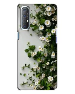 Чохол для OPPO Reno 3 з картинкою «Гілка дрібних білих квітів»