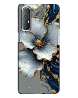 Чохол для OPPO Reno 3 з картинкою «Біла квітка та золотий флюїд» Чохол для OPPO Reno 3 з картинкою «Біла квітка та золотий флюїд»