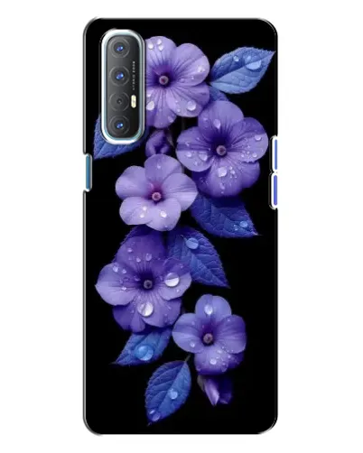 Чохол для OPPO Reno 3 з картинкою «Фіолетові квіти з росою» Чохол для OPPO Reno 3 з картинкою «Фіолетові квіти з росою»