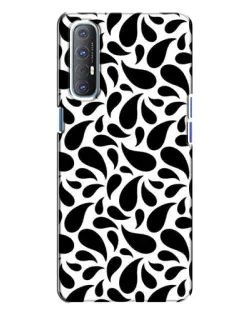 Чехол для OPPO Reno 3 с картинкой «Контрастные черные капли»