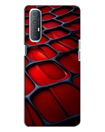Чехол для OPPO Reno 3 с картинкой «Красная глянцевая сетка»