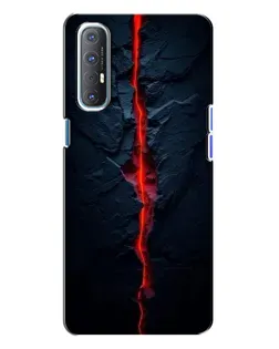 Чехол для OPPO Reno 3 с картинкой «Kрасная лавовая трещина»