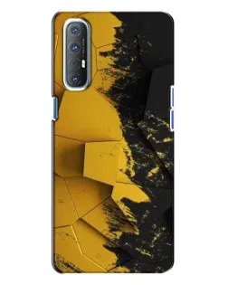 Чехол для OPPO Reno 3 с картинкой «Золотые осколки геометрии»