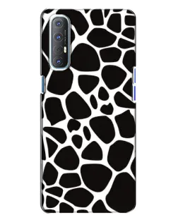 Чехол для OPPO Reno 3 с картинкой «Черно-белый жираф»