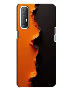 Чехол для OPPO Reno 3 с картинкой «Оранжевый разлом»