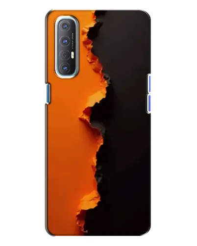 Чехол для OPPO Reno 3 с картинкой «Оранжевый разлом»