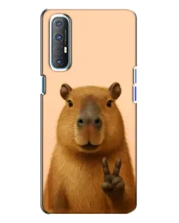 Чехол для OPPO Reno 3 с картинкой «Капибара виктория»