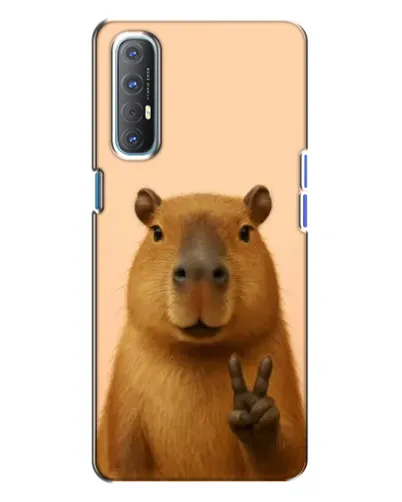 Чехол для OPPO Reno 3 с картинкой «Капибара виктория»