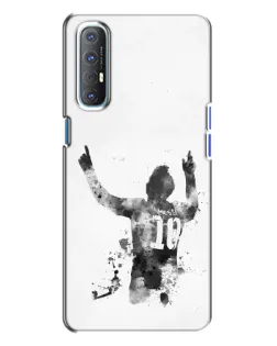 Чохол для OPPO Reno 3 з картинкою «Чорно-білий силует Мессі» Чохол для OPPO Reno 3 з картинкою «Чорно-білий силует Мессі»
