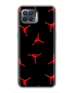 Чехол для OPPO Reno 4 Lite с картинкой «Jordan Red Pattern» Чехол для OPPO Reno 4 Lite с картинкой «Jordan Red Pattern»