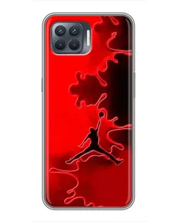 Чехол для OPPO Reno 4 Lite с картинкой «Jordan Red Smoke»