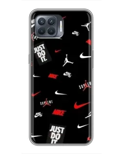 Чехол для OPPO Reno 4 Lite с картинкой «Nike Mix Pattern»