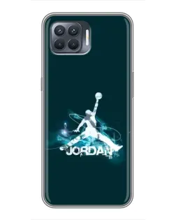 Чехол для OPPO Reno 4 Lite с картинкой «Jordan Blue Fire»