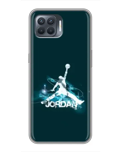Чехол для OPPO Reno 4 Lite с картинкой «Jordan Blue Fire» Чехол для OPPO Reno 4 Lite с картинкой «Jordan Blue Fire»