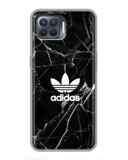 Чехол для OPPO Reno 4 Lite с картинкой «Белый мрамор Adidas»