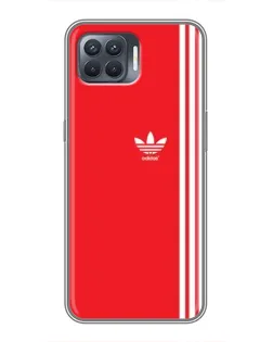 Чехол для OPPO Reno 4 Lite с картинкой «Красный минимализм Adidas»