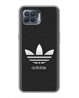 Чехол для OPPO Reno 4 Lite с картинкой «Adidas Карбоновая текстура»
