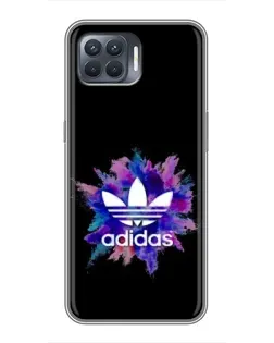 Чехол для OPPO Reno 4 Lite с картинкой «Взрыв красок Adidas»