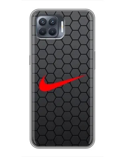 Чехол для OPPO Reno 4 Lite с картинкой «Nike — карбоновая сетка»