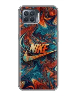 Чехол для OPPO Reno 4 Lite с картинкой «Nike в абстракции»