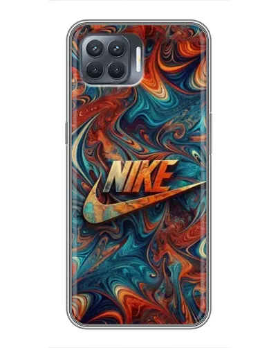 Чехол для OPPO Reno 4 Lite с картинкой «Nike в абстракции»
