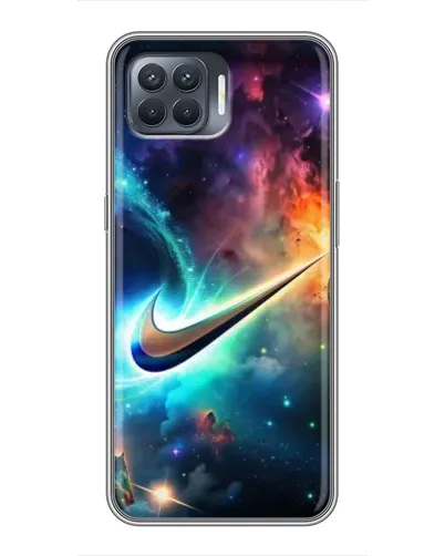 Чехол для OPPO Reno 4 Lite с картинкой «Космический Nike Swoosh»