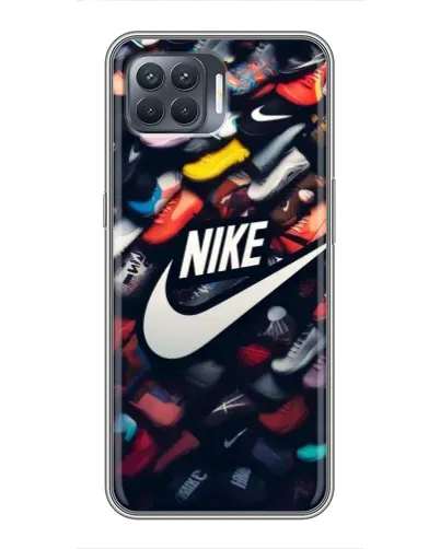 Чехол для OPPO Reno 4 Lite с картинкой «Коллекция кроссовок Nike»