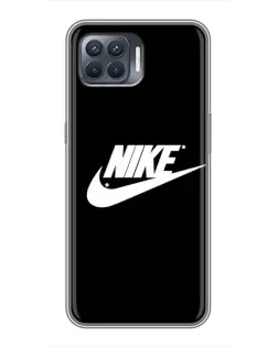 Чехол для OPPO Reno 4 Lite с картинкой «Мазки краски Nike»
