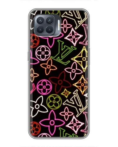 Чехол для OPPO Reno 4 Lite с картинкой «Неоновый микс Nike» Чехол для OPPO Reno 4 Lite с картинкой «Неоновый микс Nike»