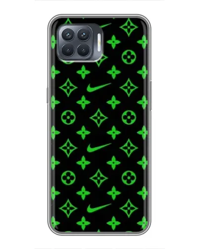 Чехол для OPPO Reno 4 Lite с картинкой «Неоновый принт LV» Чехол для OPPO Reno 4 Lite с картинкой «Неоновый принт LV»