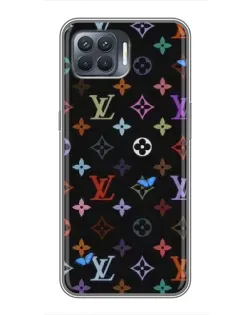 Чехол для OPPO Reno 4 Lite с картинкой «Цветная монограмма LV»