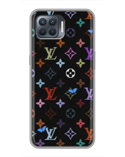 Чехол для OPPO Reno 4 Lite с картинкой «Цветная монограмма LV» Чехол для OPPO Reno 4 Lite с картинкой «Цветная монограмма LV»