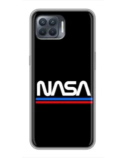 Чехол для OPPO Reno 4 Lite с картинкой «NASA — классика Red Blue» Чехол для OPPO Reno 4 Lite с картинкой «NASA — классика Red Blue»