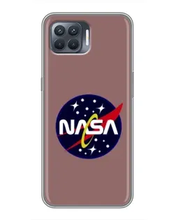 Чехол для OPPO Reno 4 Lite с картинкой «NASA — ретро космос»