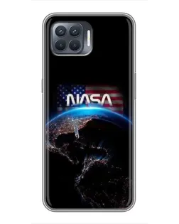 Чехол для OPPO Reno 4 Lite с картинкой «Земля из космоса NASA»