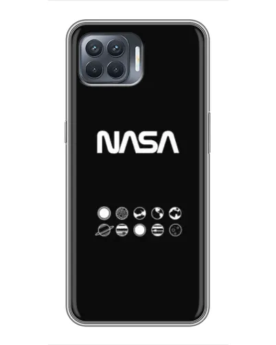 Чехол для OPPO Reno 4 Lite с картинкой «NASA — технический принт»