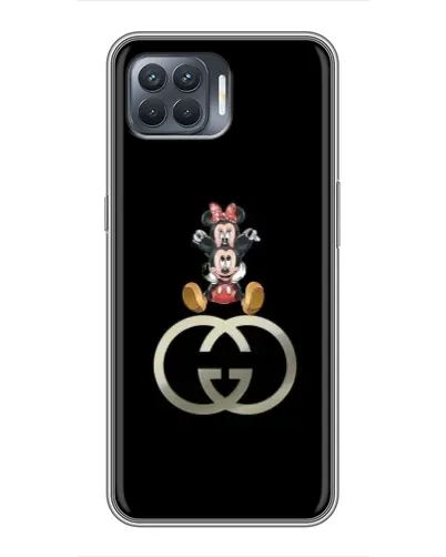 Чехол для OPPO Reno 4 Lite с картинкой «Минни Маус на лого»