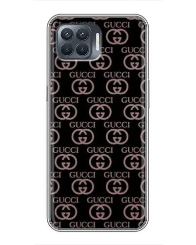 Чехол для OPPO Reno 4 Lite с картинкой «Классическая монограмма Gucci»