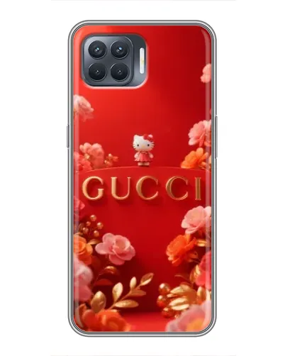 Чехол для OPPO Reno 4 Lite с картинкой «Gucci — золотой сад»