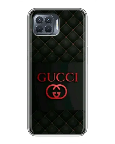 Чехол для OPPO Reno 4 Lite с картинкой «Gucci — стеганый черный»