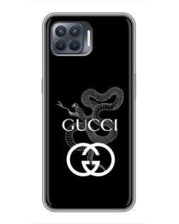 Чехол для OPPO Reno 4 Lite с картинкой «Gucci — серебряная змея»