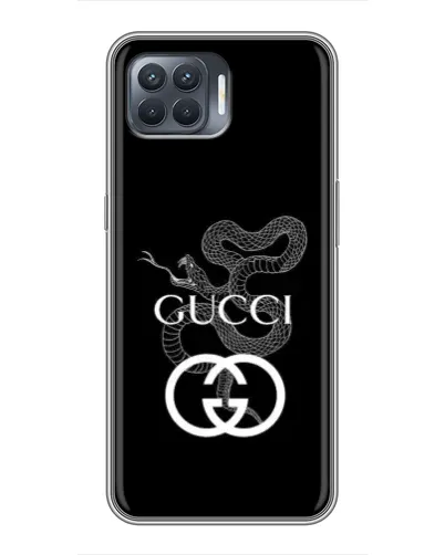 Чехол для OPPO Reno 4 Lite с картинкой «Gucci — серебряная змея»