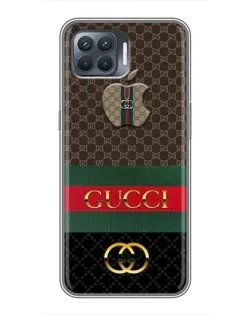 Чехол для OPPO Reno 4 Lite с картинкой «Gucci — брендированный десерт»