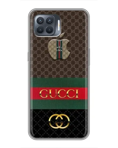 Чехол для OPPO Reno 4 Lite с картинкой «Gucci — брендированный десерт»