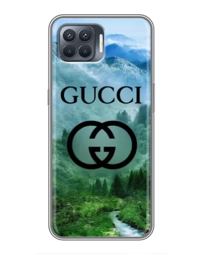 Чехол для OPPO Reno 4 Lite с картинкой «Gucci — горный пейзаж»