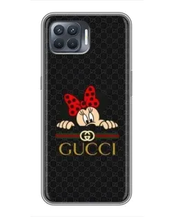 Чехол для OPPO Reno 4 Lite с картинкой «Минни Маус Gucci — черный»