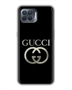 Чохол для OPPO Reno 4 Lite з картинкою «Gucci — золото на чорному»