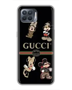 Чохол для OPPO Reno 4 Lite з картинкою «Gucci — герої Disney та монограма»