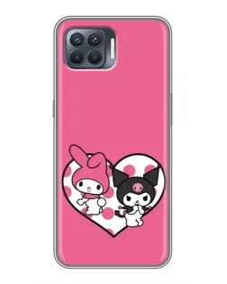 Чохол для OPPO Reno 4 Lite з картинкою «Kuromi та My Melody» Чохол для OPPO Reno 4 Lite з картинкою «Kuromi та My Melody»