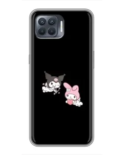 Чохол для OPPO Reno 4 Lite з картинкою «My Melody та Kuromi» Чохол для OPPO Reno 4 Lite з картинкою «My Melody та Kuromi»